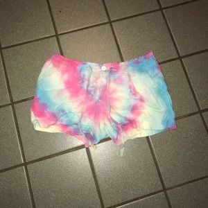 Tie Dye Fabric Shorts